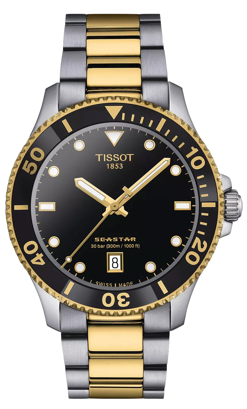 Tissot Seastar 1000 40mm Men's Black Dial Stainless Steel Quartz Watch | T120.410.22.051.00