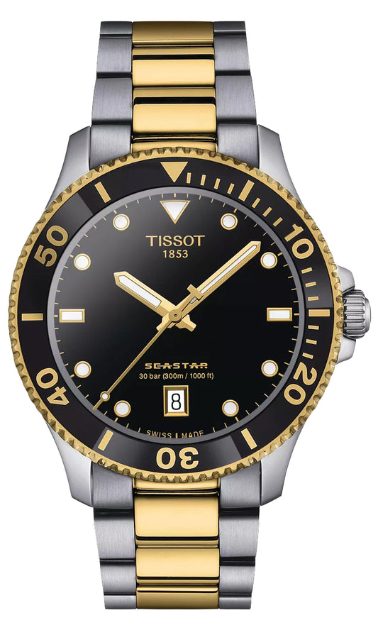 Tissot Seastar 1000 40mm Men's Black Dial Stainless Steel Quartz Watch | T120.410.22.051.00