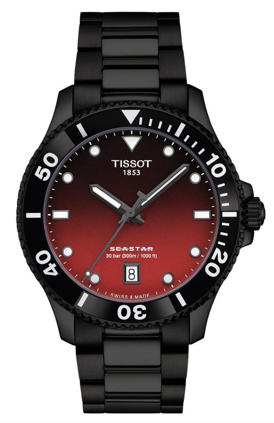 Tissot Seastar 1000 40mm Men's Red and Black Quartz Watch | T120.410.33.421.00