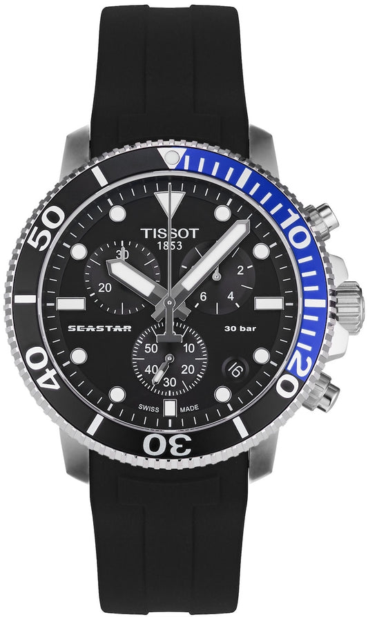 Tissot Seastar 1000 45.5mm Men's Black Chronograph Watch | T120.417.17.051.02
