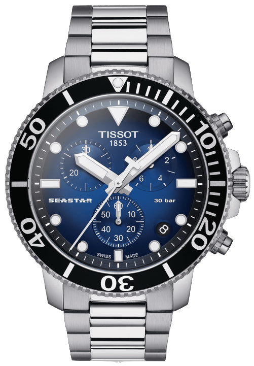Tissot Seastar 1000 45.5mm Men's Blue Chronograph Watch | T120.417.11.041.01